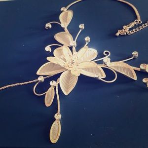 Sterling Silver Flower Necklace